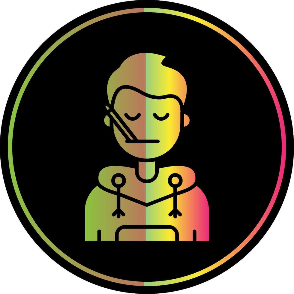 Sick Glyph Due Color Icon vector