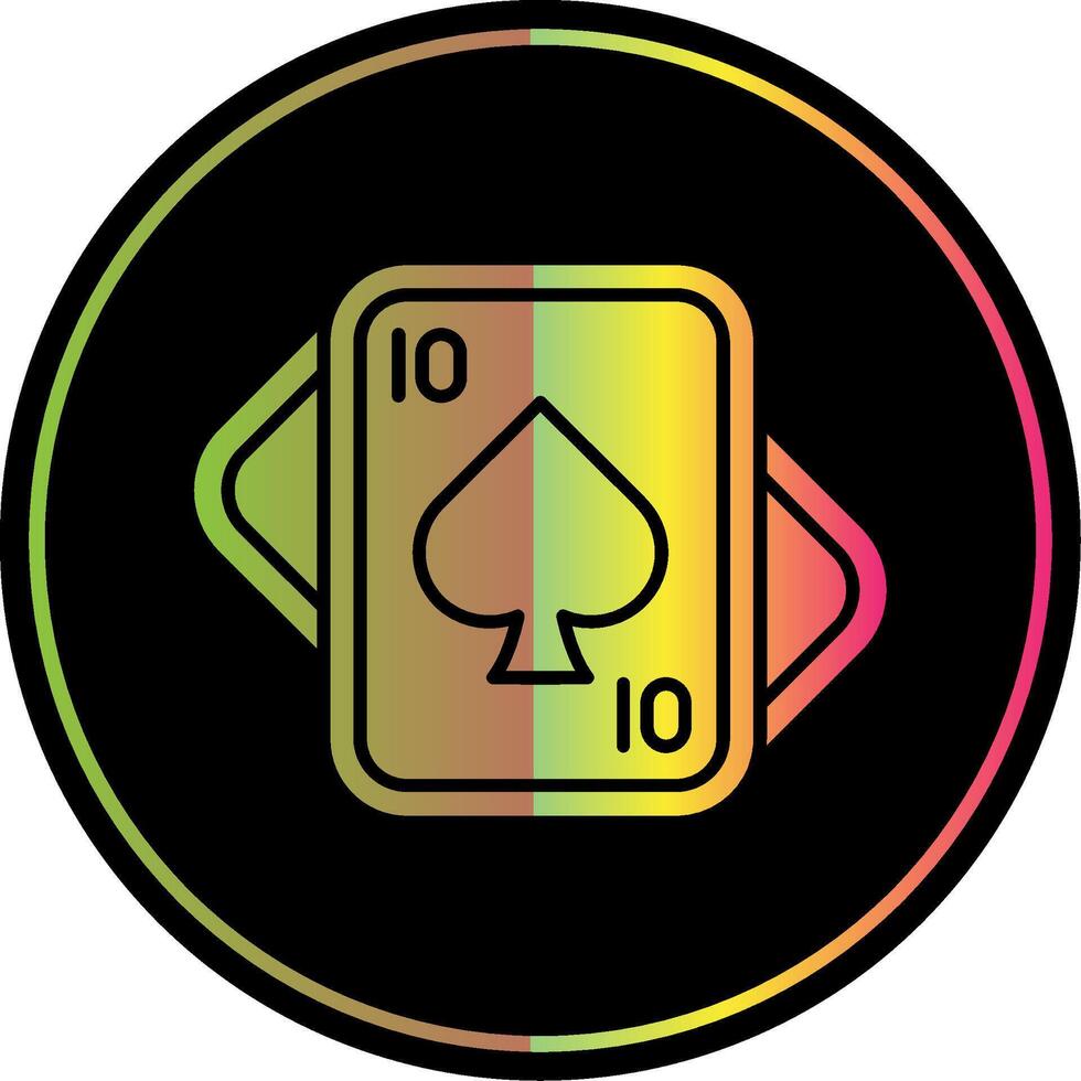 Spades Glyph Due Color Icon vector