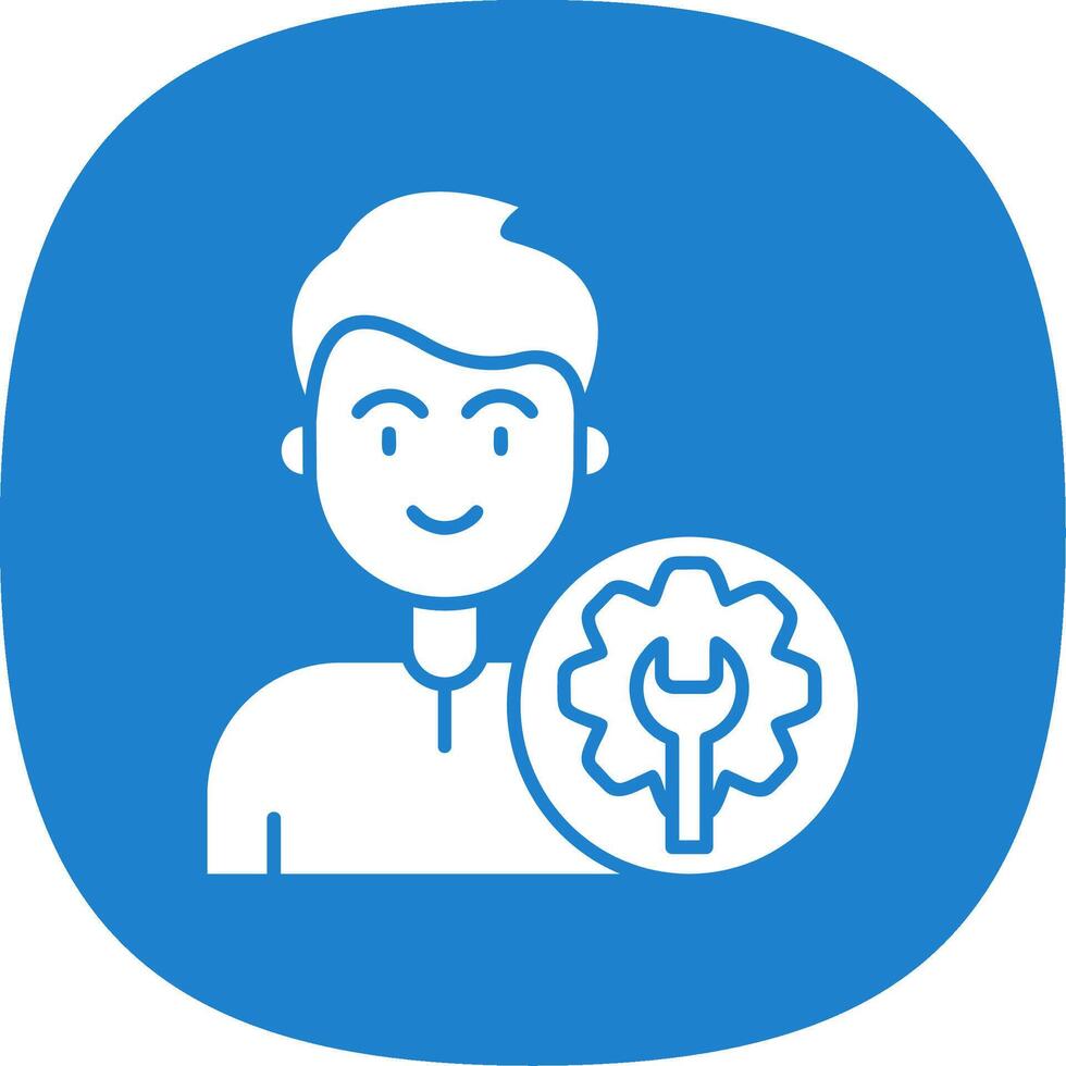 Maintenance Glyph Curve Icon vector