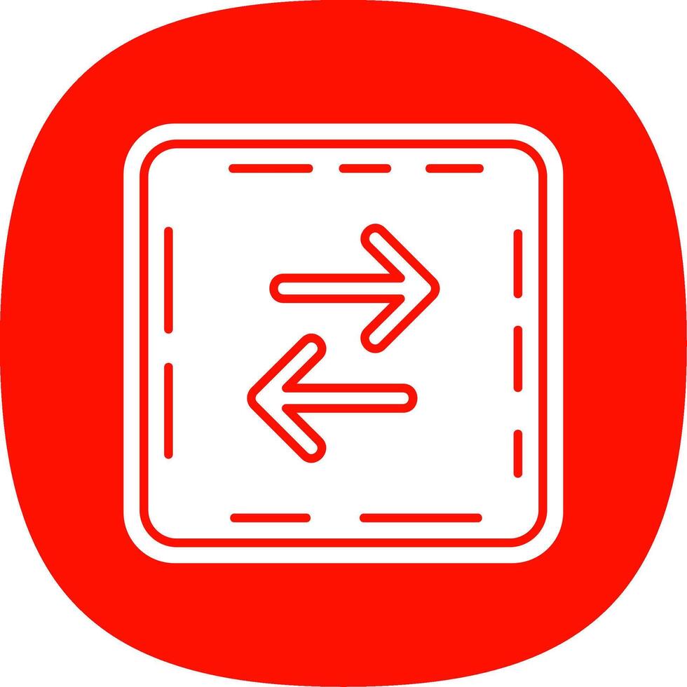 Swap Glyph Curve Icon vector