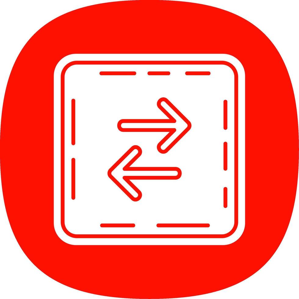 Swap Glyph Curve Icon vector