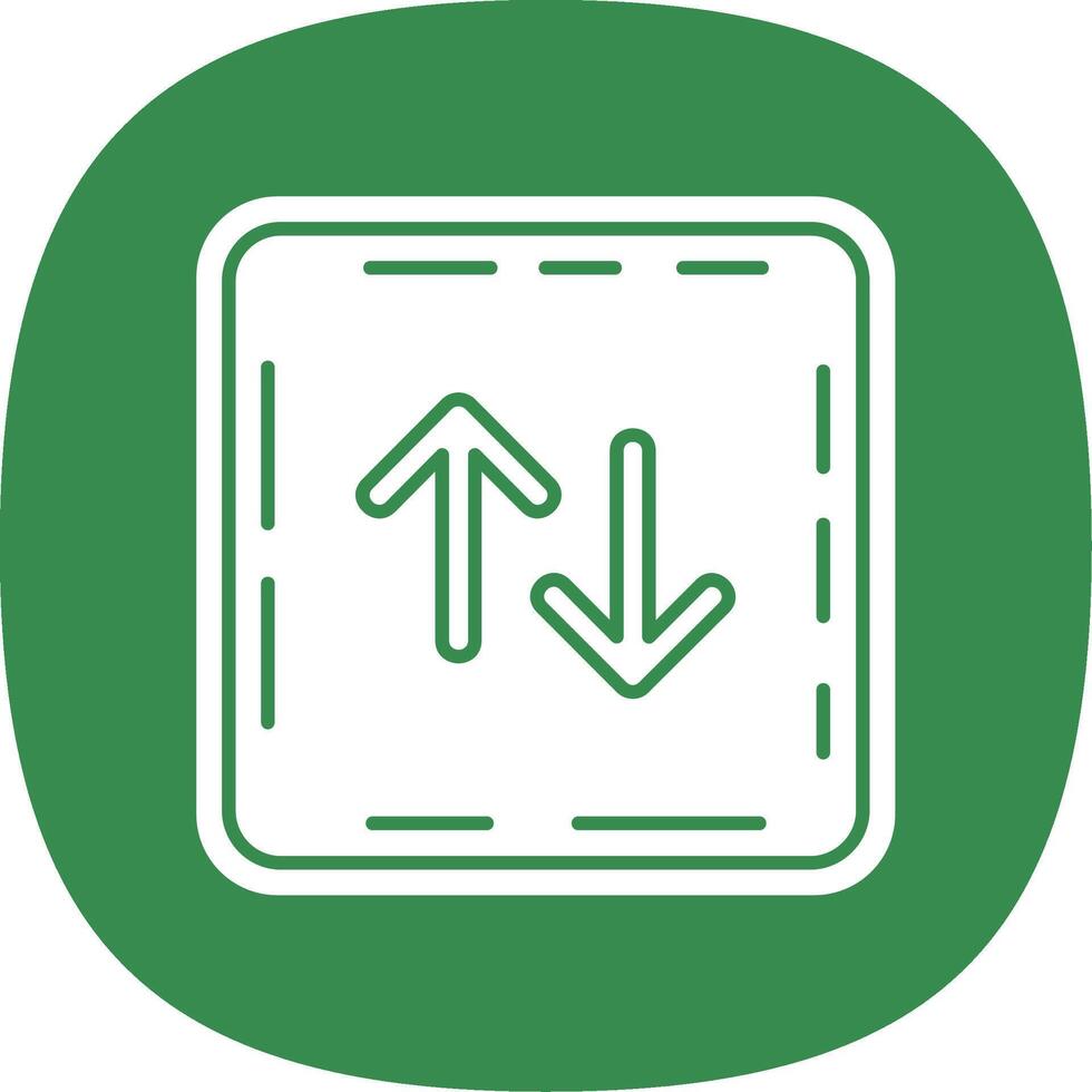 Swap Glyph Curve Icon vector
