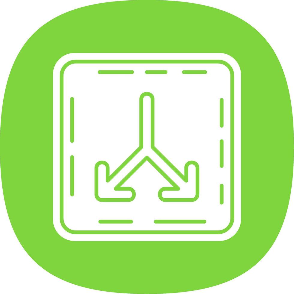 Split Glyph Curve Icon vector