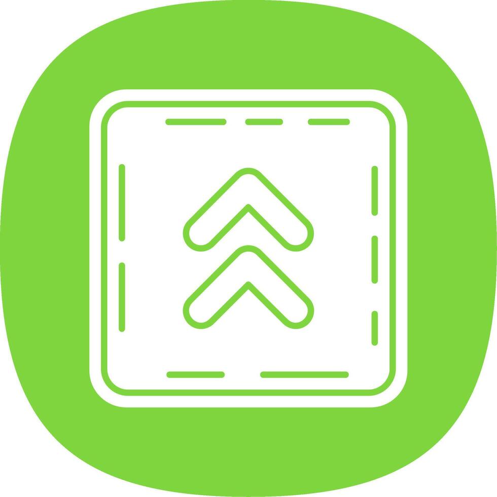 Chevron Glyph Curve Icon vector