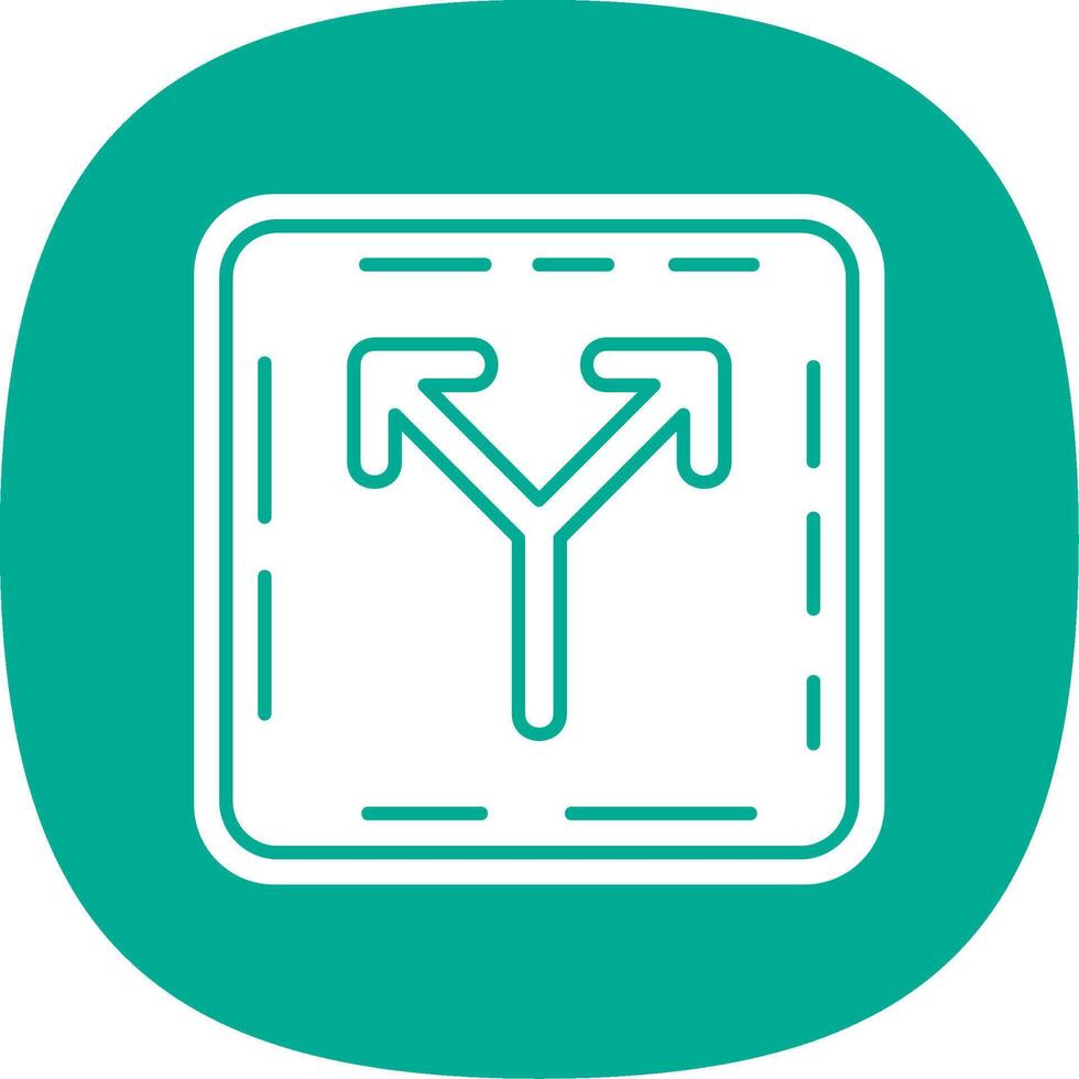 Split Glyph Curve Icon vector