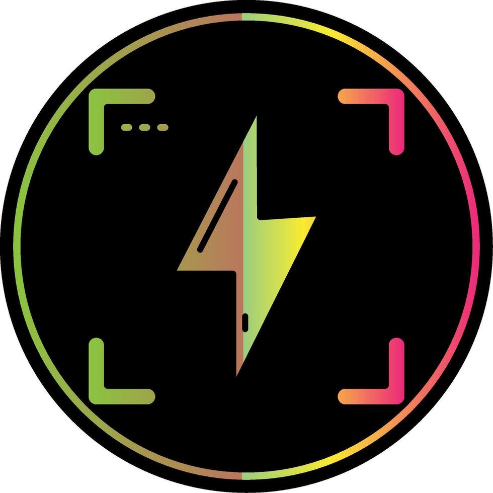 Flash Glyph Due Color Icon vector