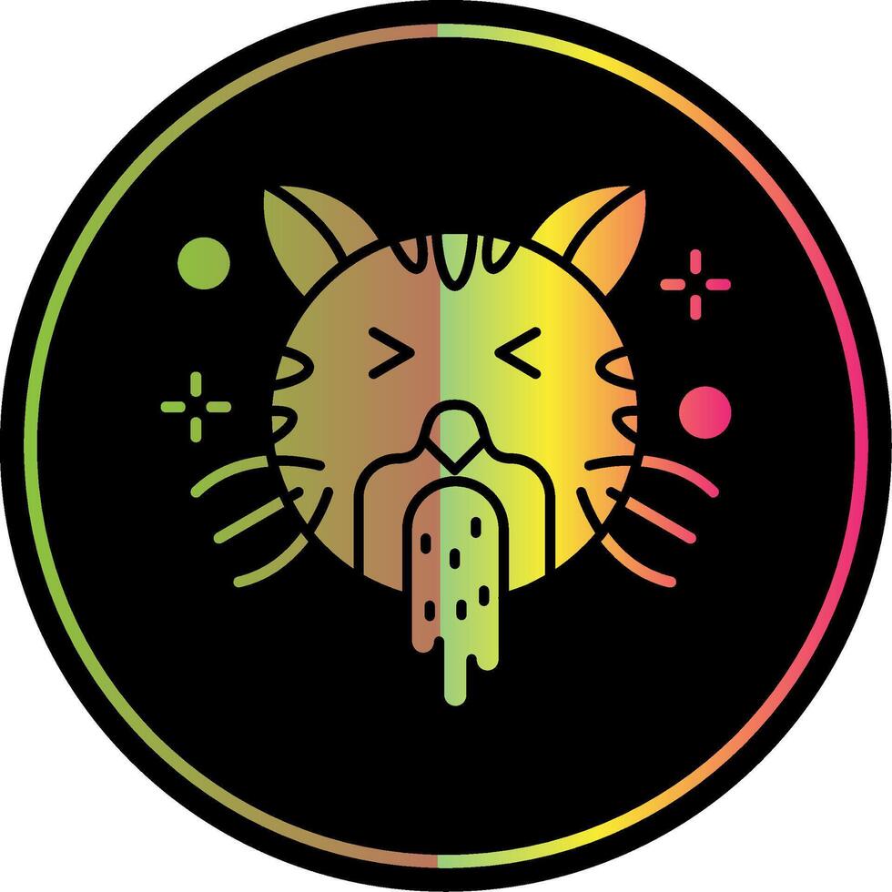 Vomit Glyph Due Color Icon vector