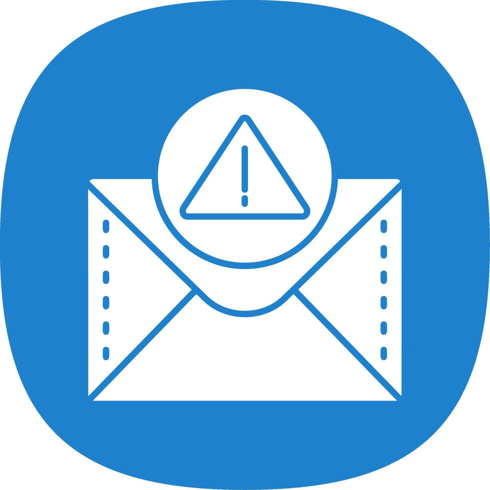 Alert Glyph Curve Icon vector