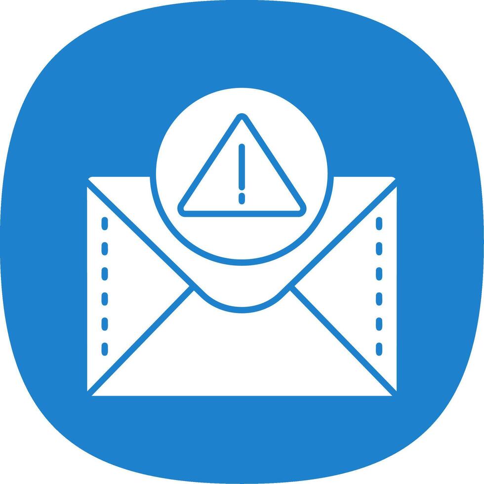 Alert Glyph Curve Icon vector