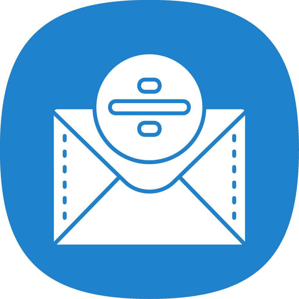 Divide Glyph Curve Icon vector