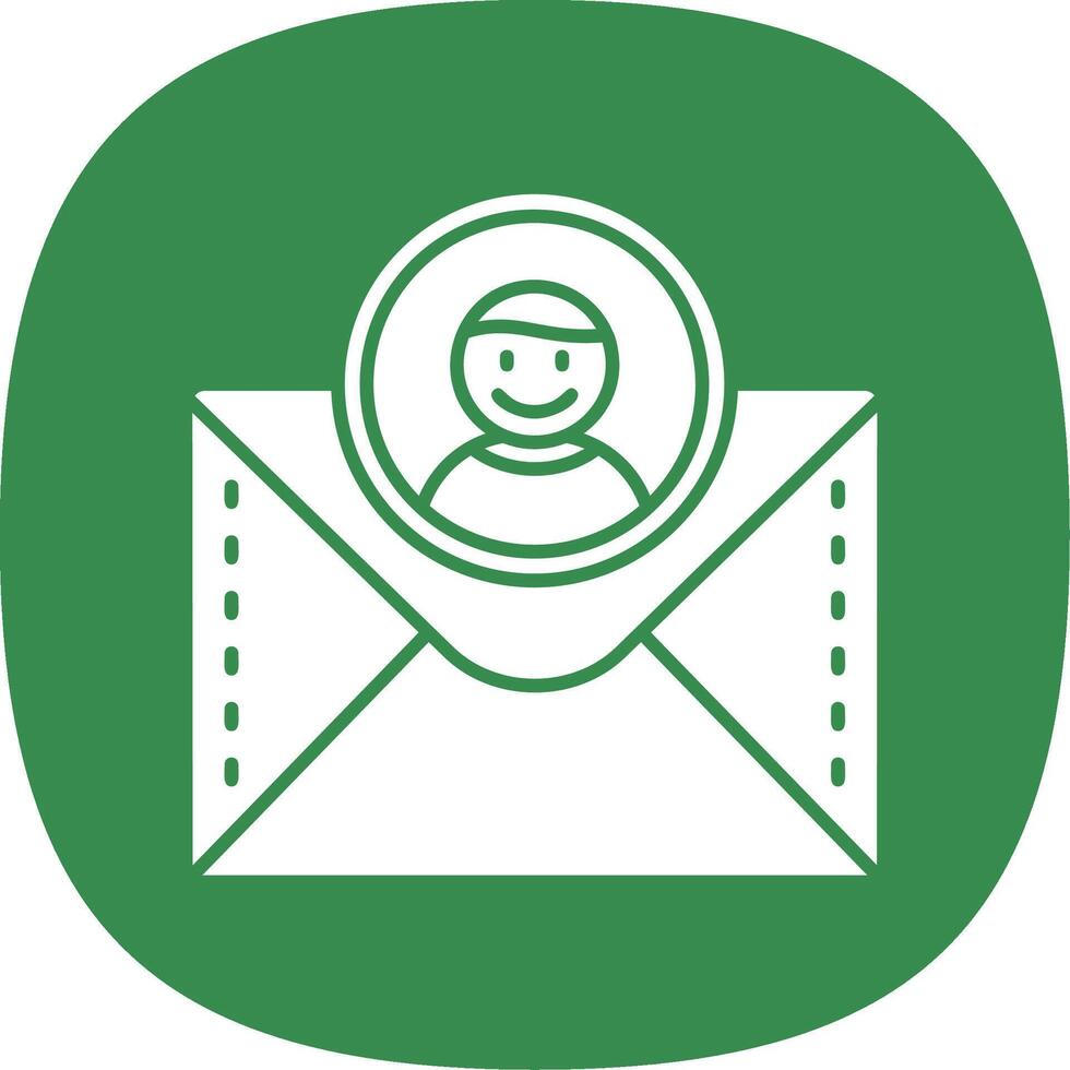 Profile Glyph Curve Icon vector