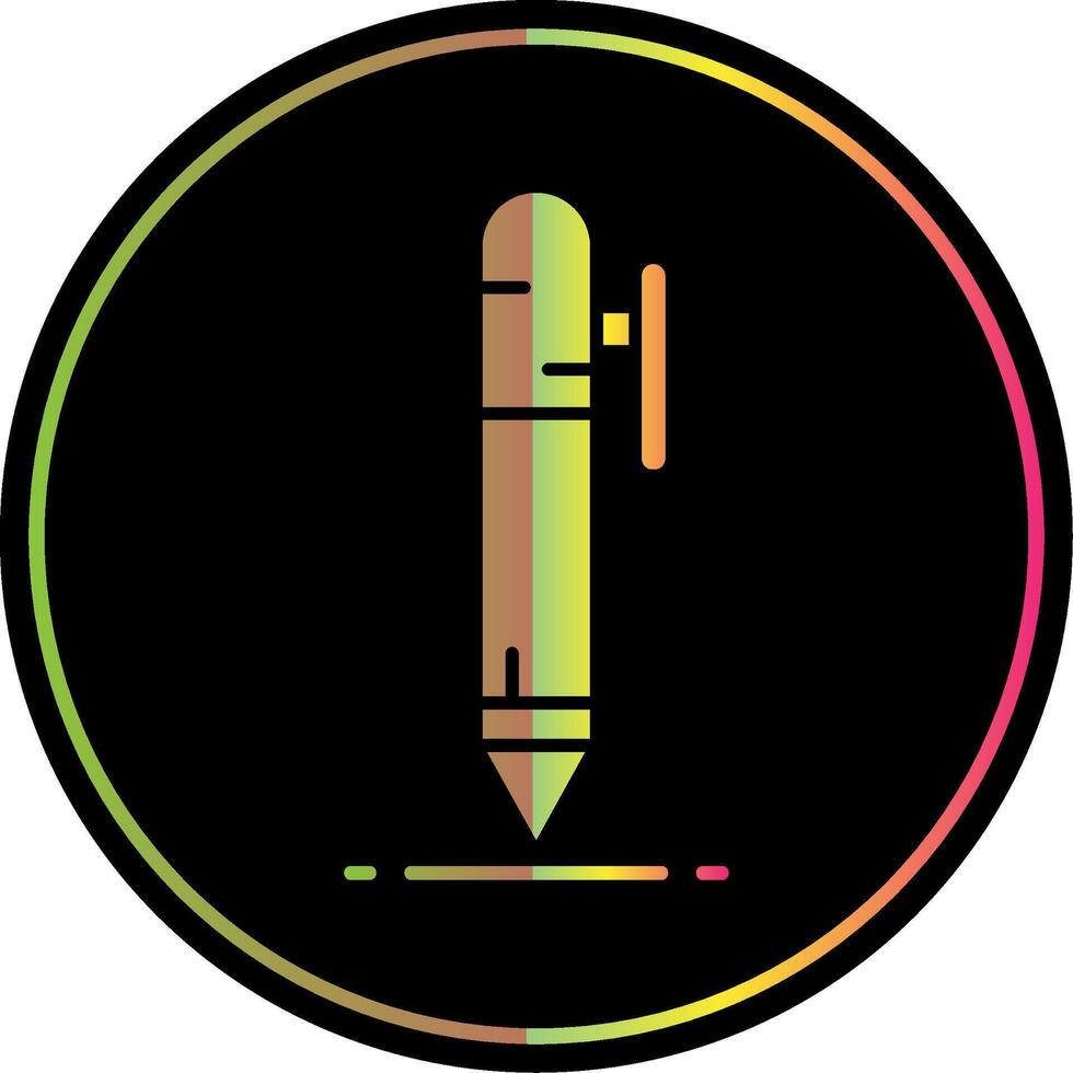 Pen Glyph Due Color Icon vector