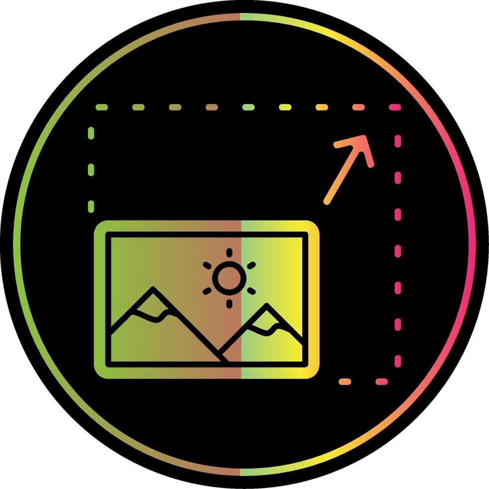 Resize Glyph Due Color Icon vector