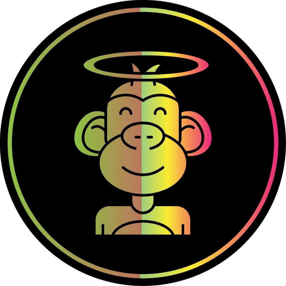 Angel Glyph Due Color Icon vector