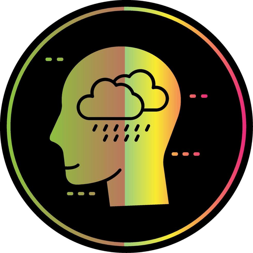 Depression Glyph Due Color Icon vector
