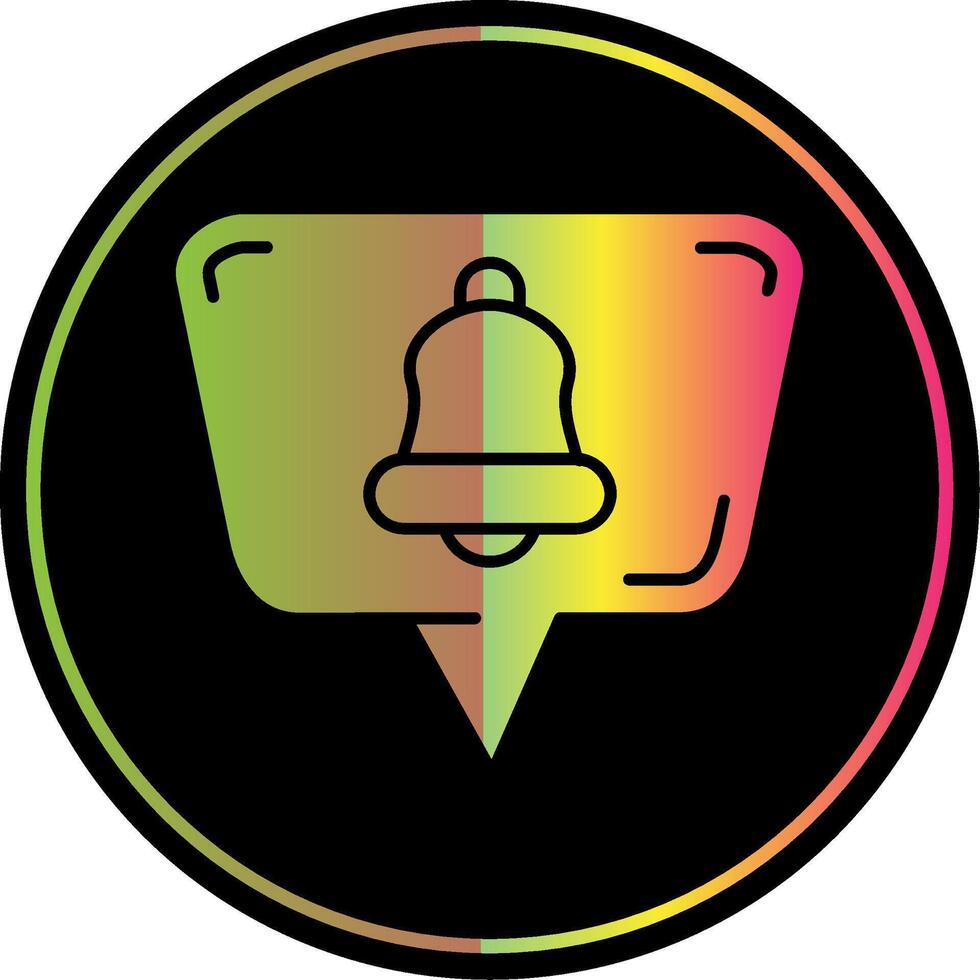 Bell Glyph Due Color Icon vector