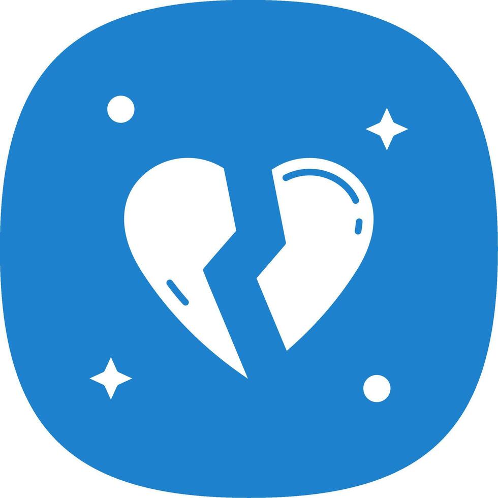 Break Glyph Curve Icon vector