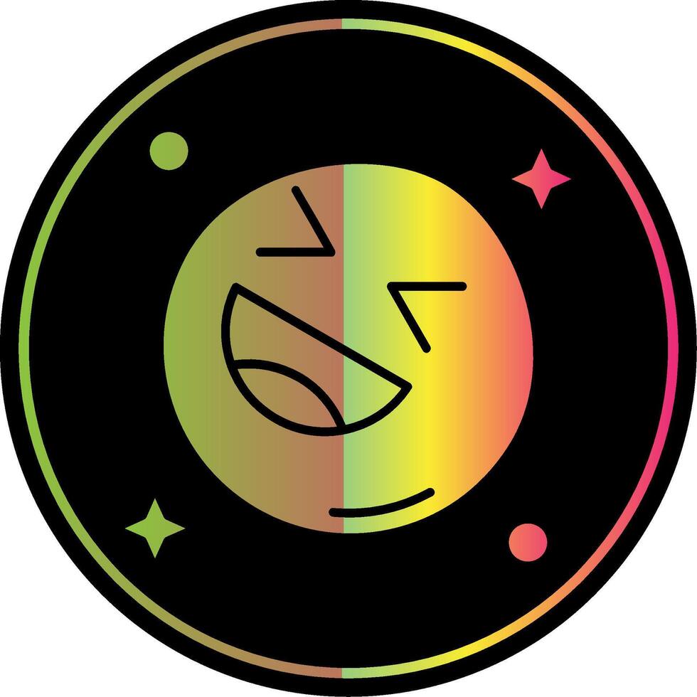 Laugh Glyph Due Color Icon vector