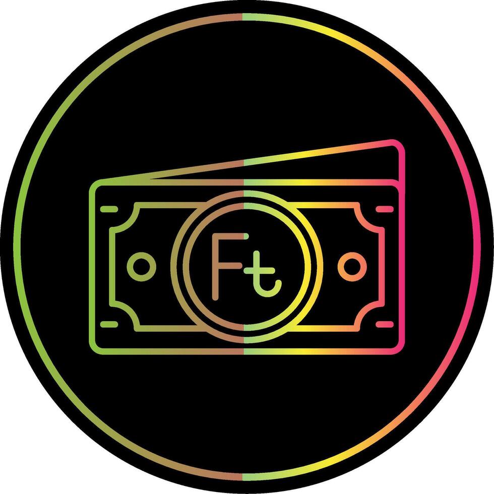 Forint Line Gradient Due Color Icon vector