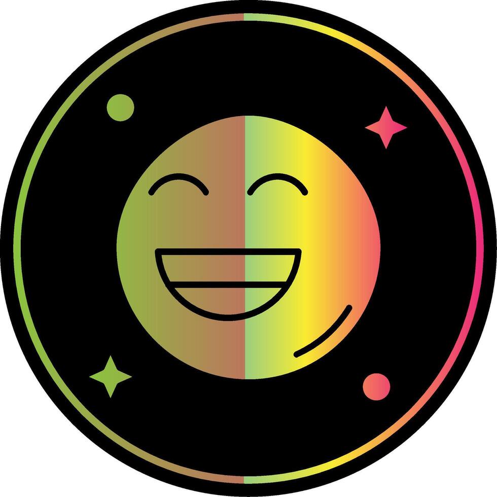 Smile Glyph Due Color Icon vector