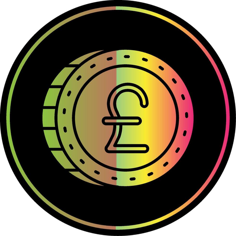 libra glifo debido color icono vector