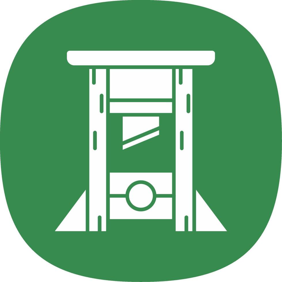 Guilotine Glyph Curve Icon vector