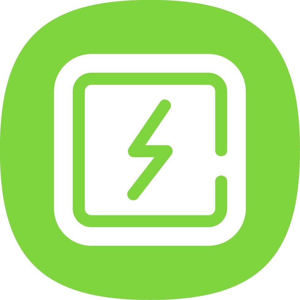 Electricity Glyph Curve Icon vector