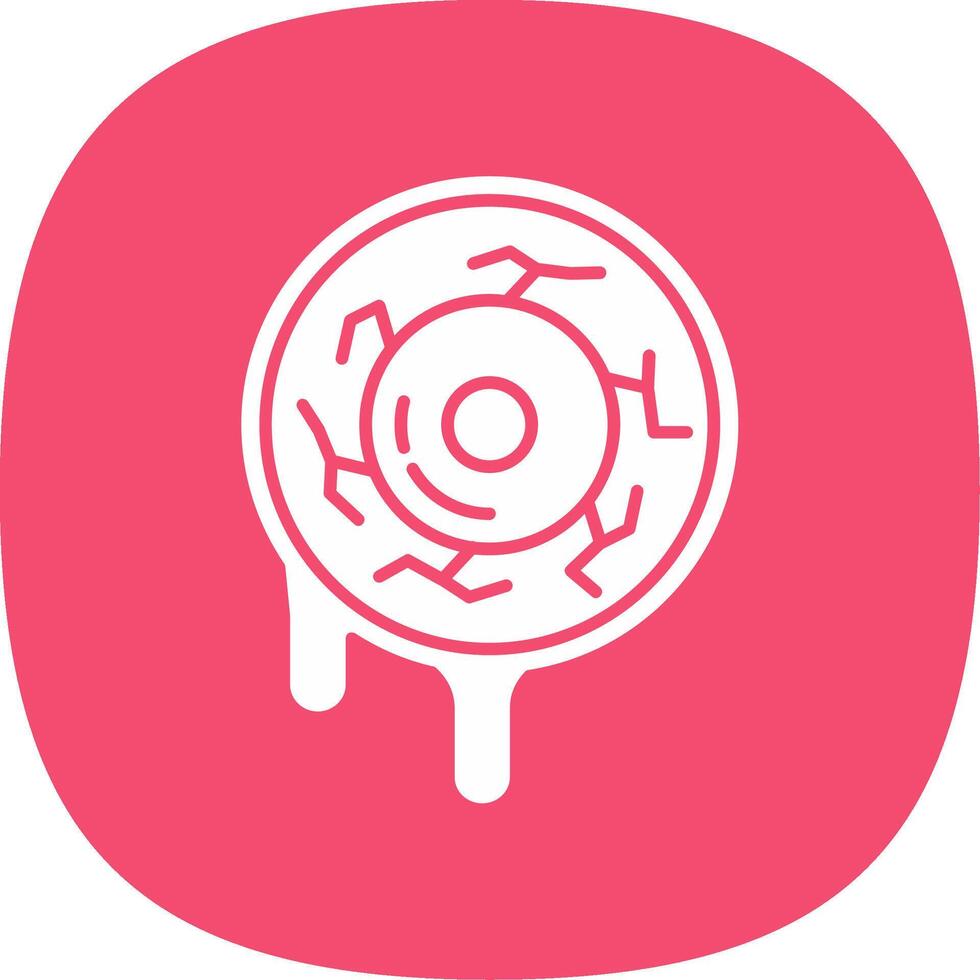 Eyes Glyph Curve Icon vector