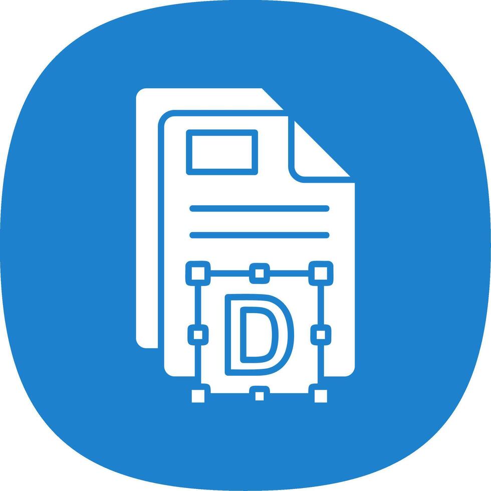 Font Glyph Curve Icon vector