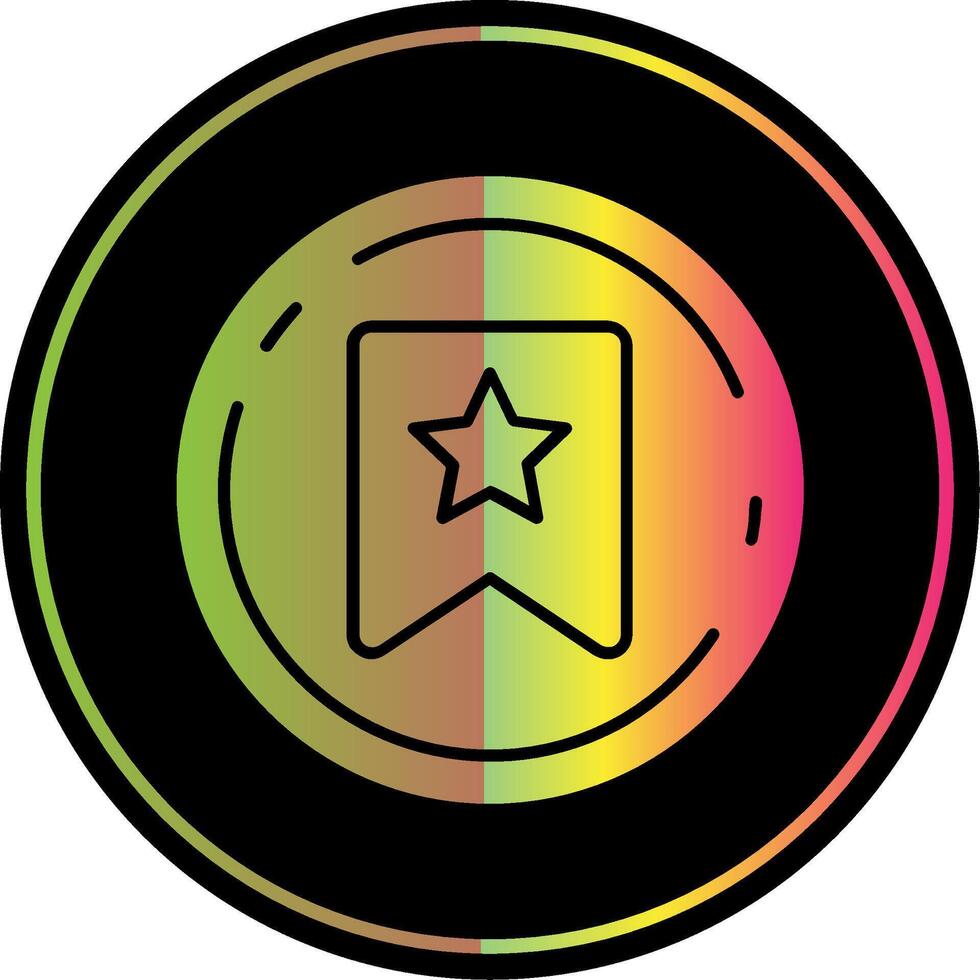 Bookmark Glyph Due Color Icon vector