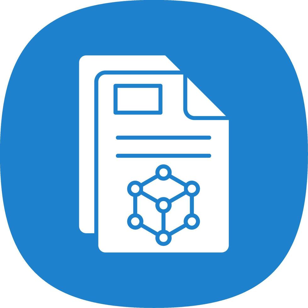 3d Glyph Curve Icon vector