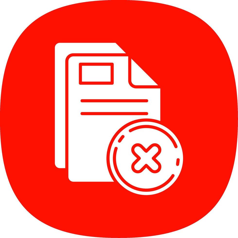Close Glyph Curve Icon vector