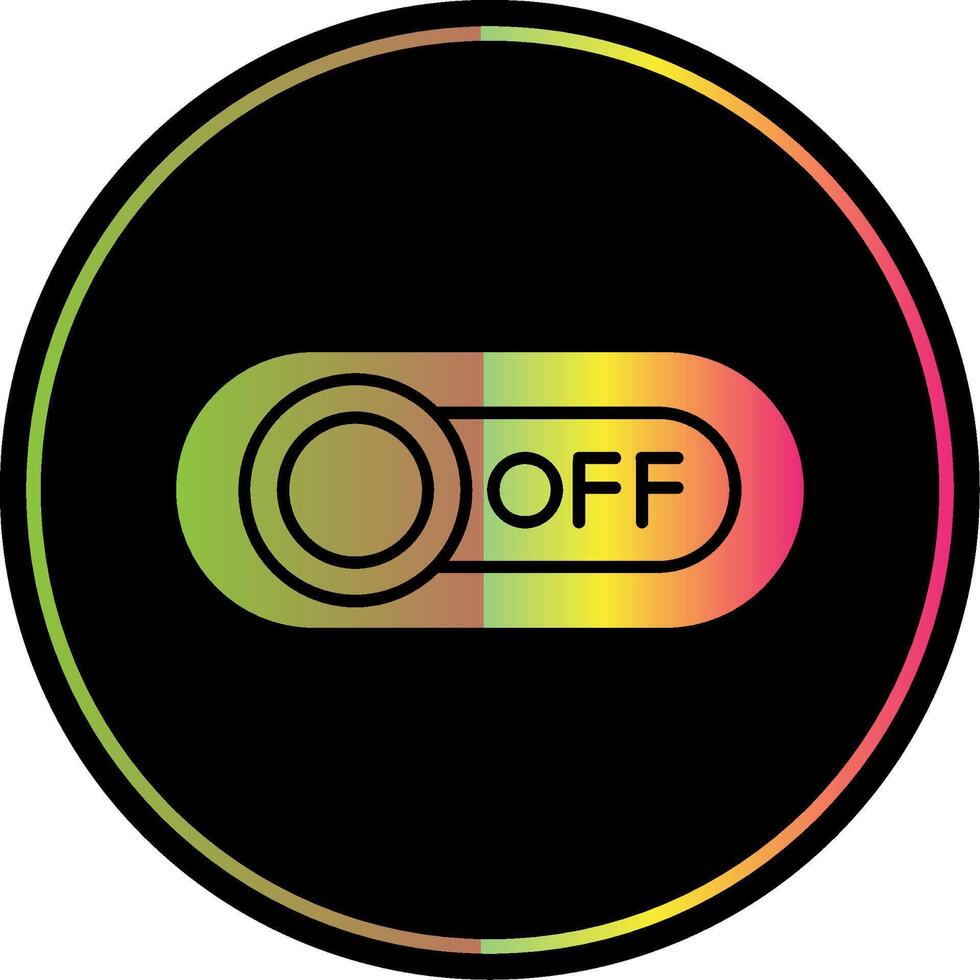 Off Glyph Due Color Icon vector