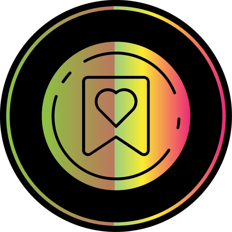 Favourite Glyph Due Color Icon vector