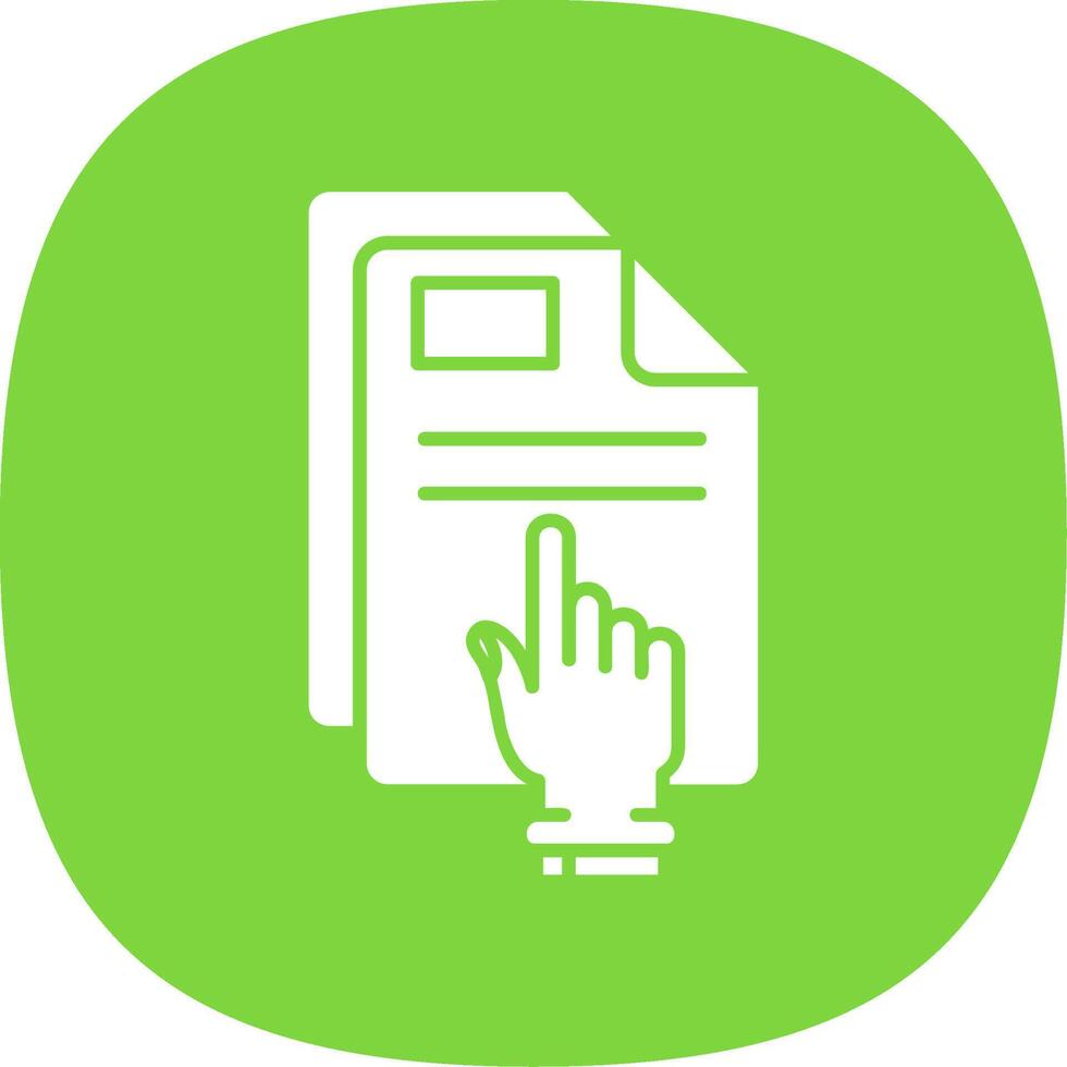 Click Glyph Curve Icon vector