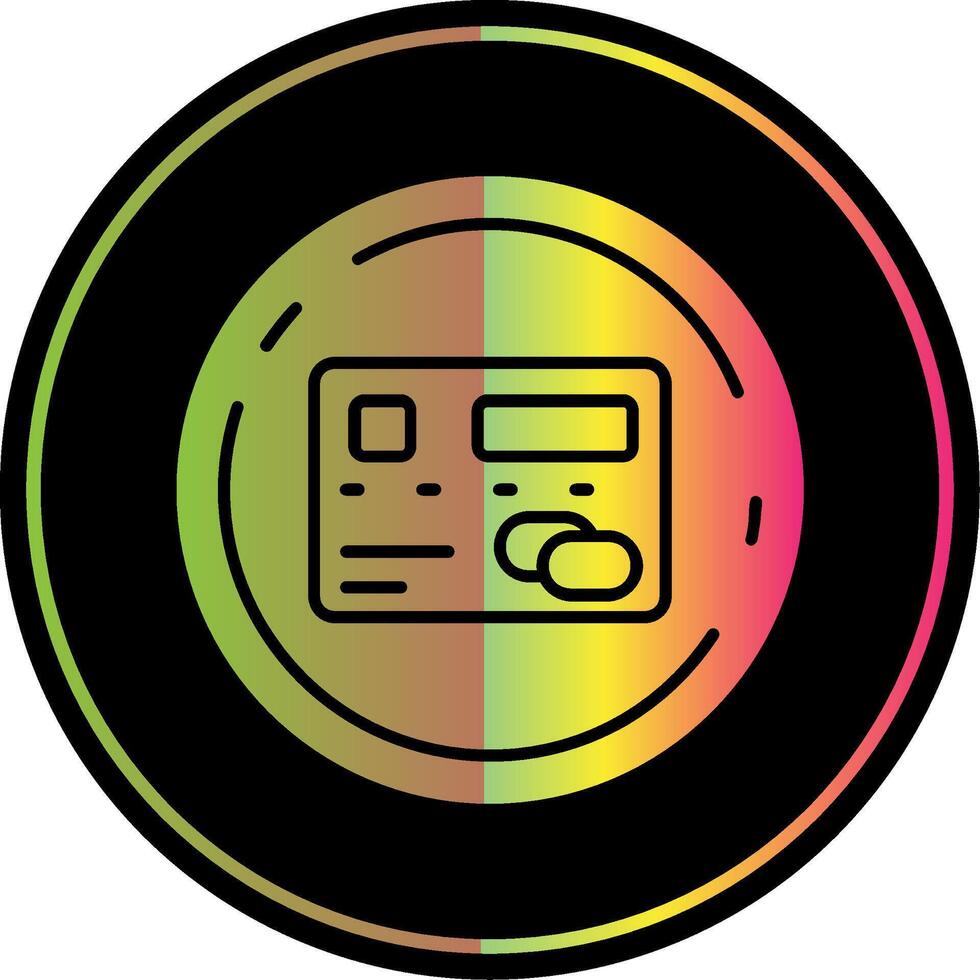Pay Glyph Due Color Icon vector