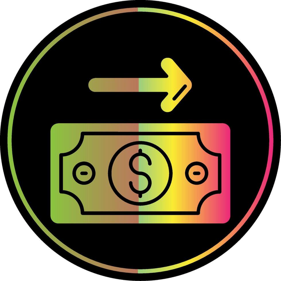 Payment Glyph Due Color Icon vector