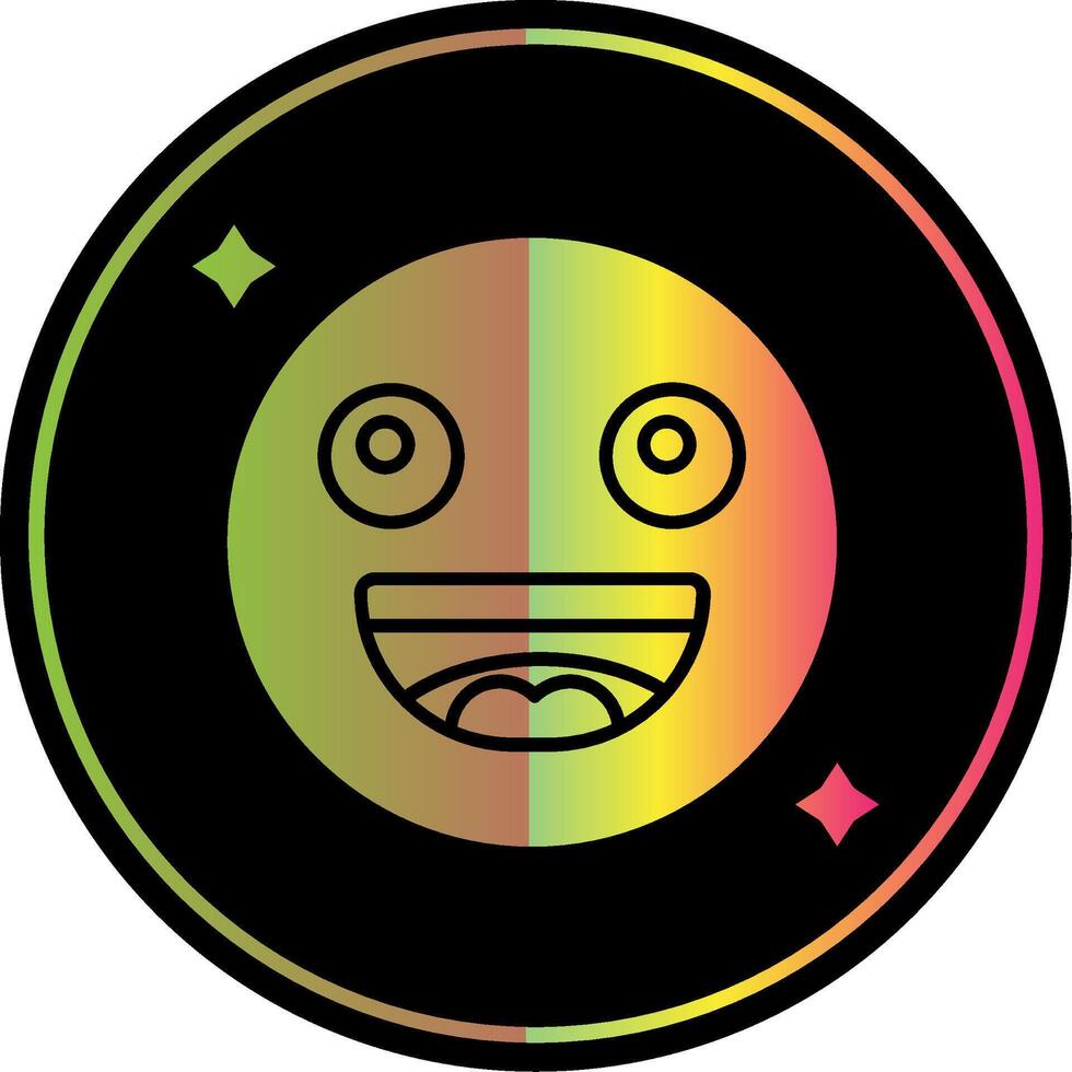 Smile Glyph Due Color Icon vector