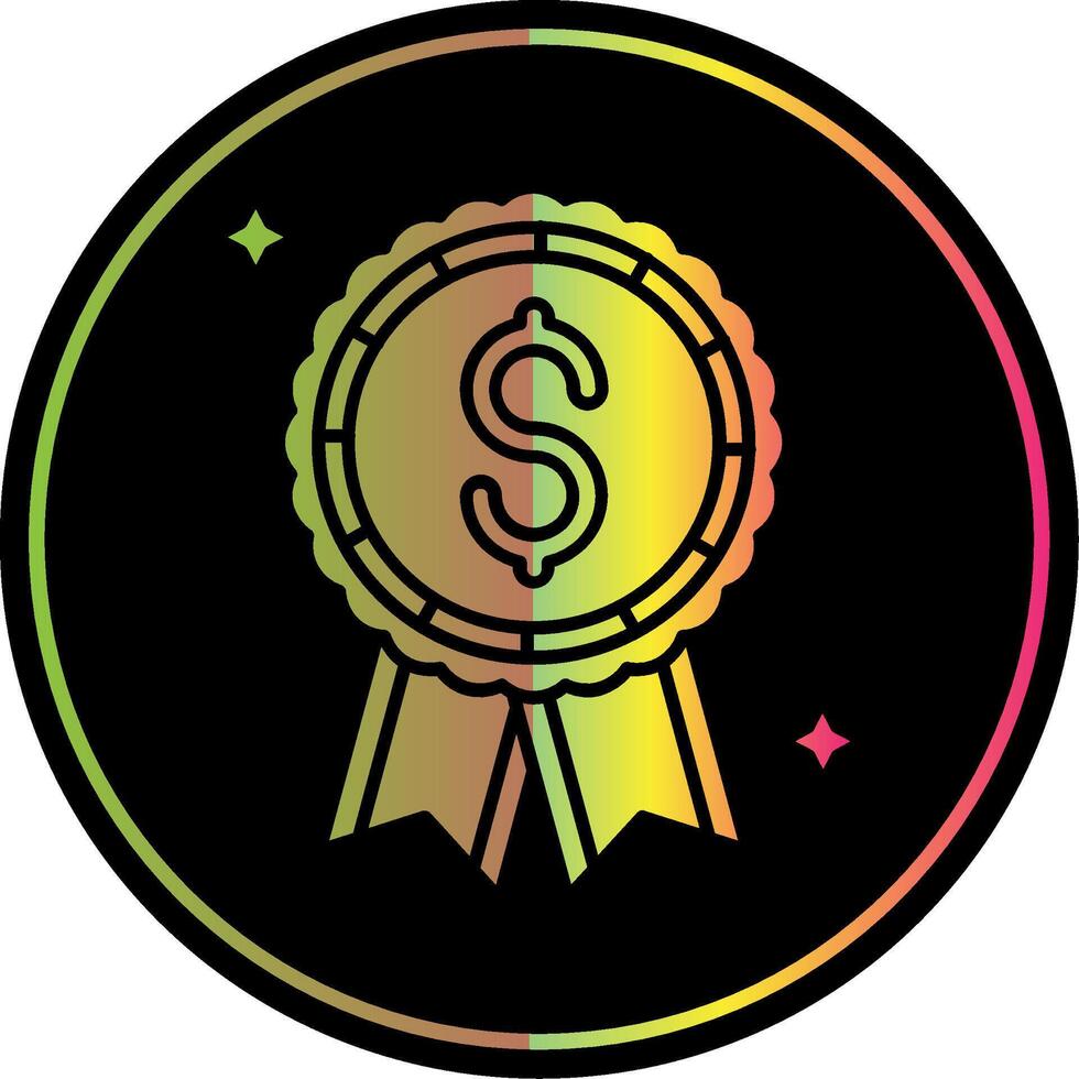 Reward Glyph Due Color Icon vector