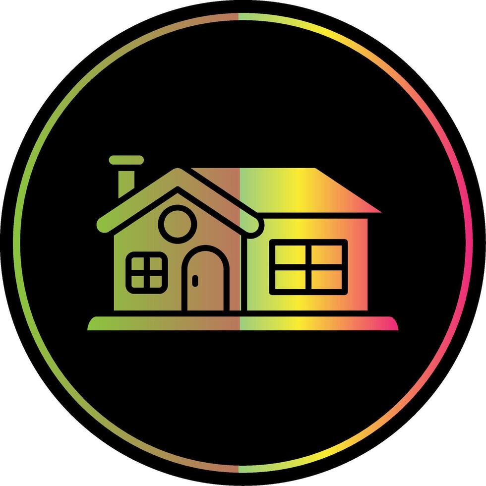 House Glyph Due Color Icon vector