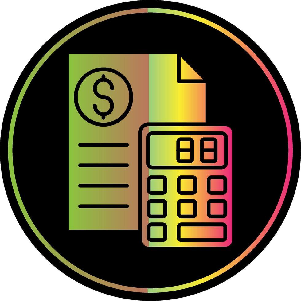 Calculator Glyph Due Color Icon vector
