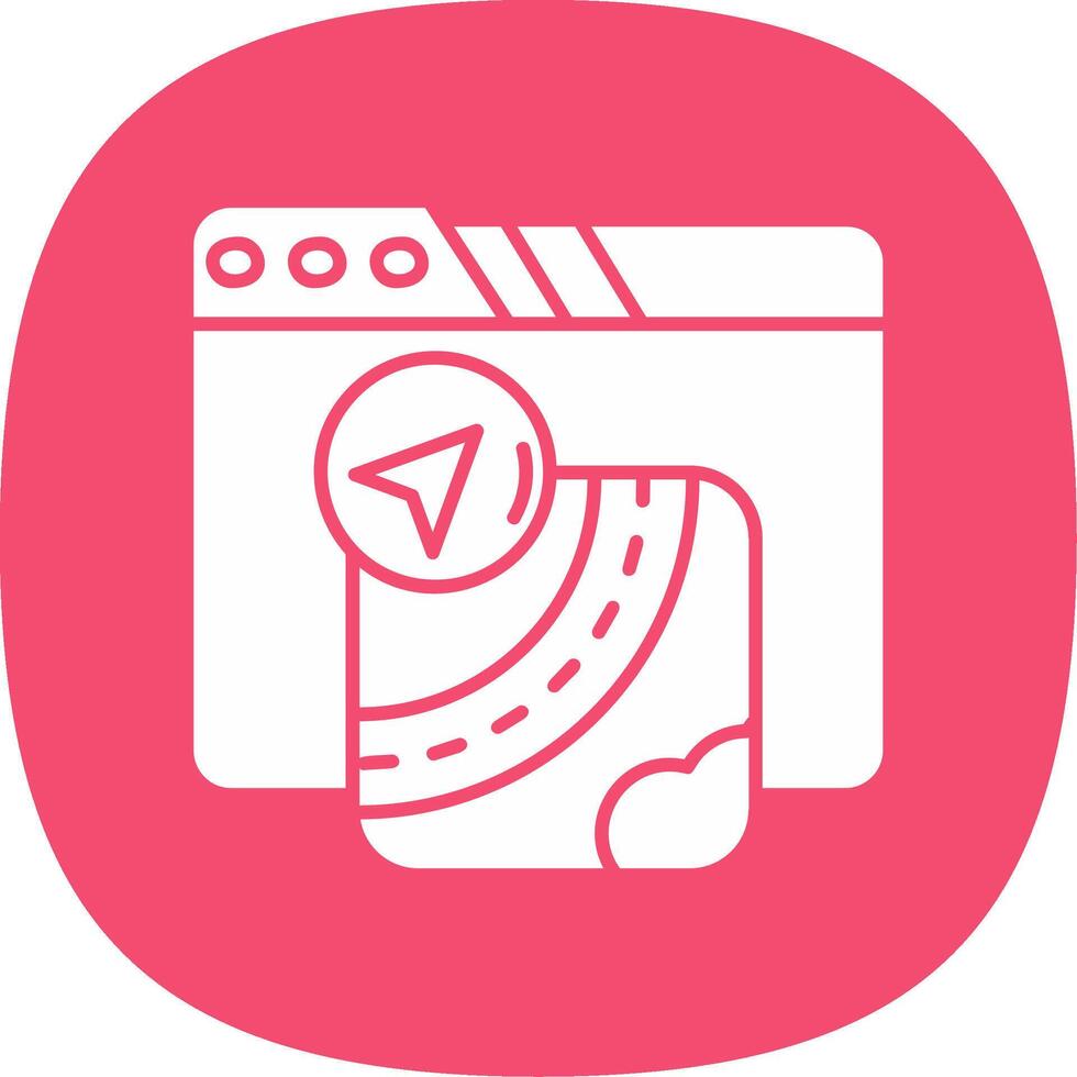 Gpu Glyph Curve Icon vector