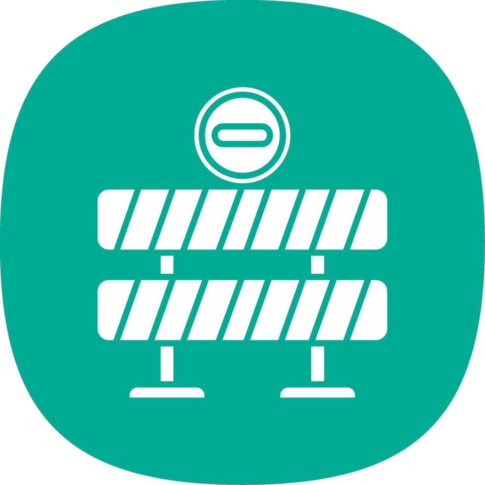 Closed Glyph Curve Icon vector