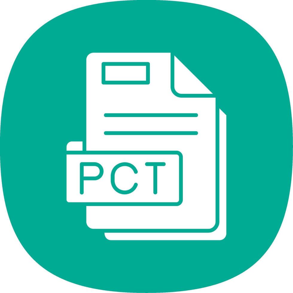 Pct Glyph Curve Icon vector