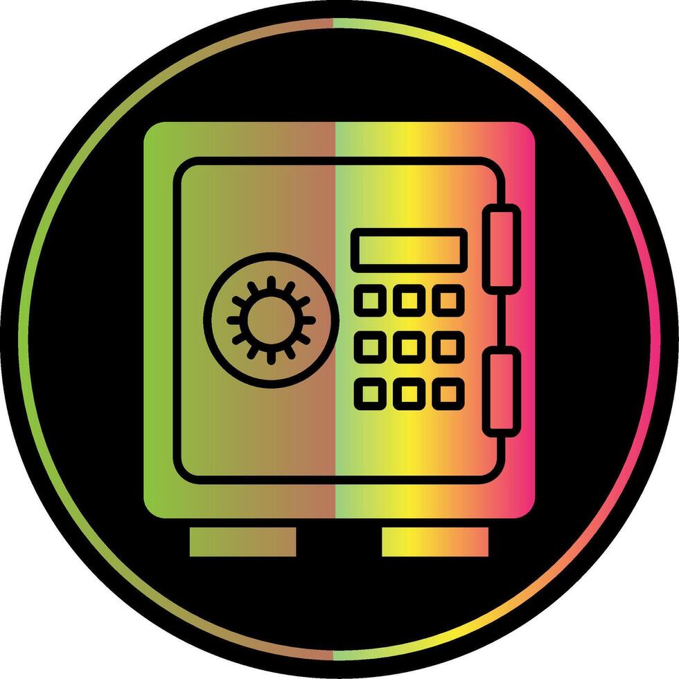 Lockers Glyph Due Color Icon vector