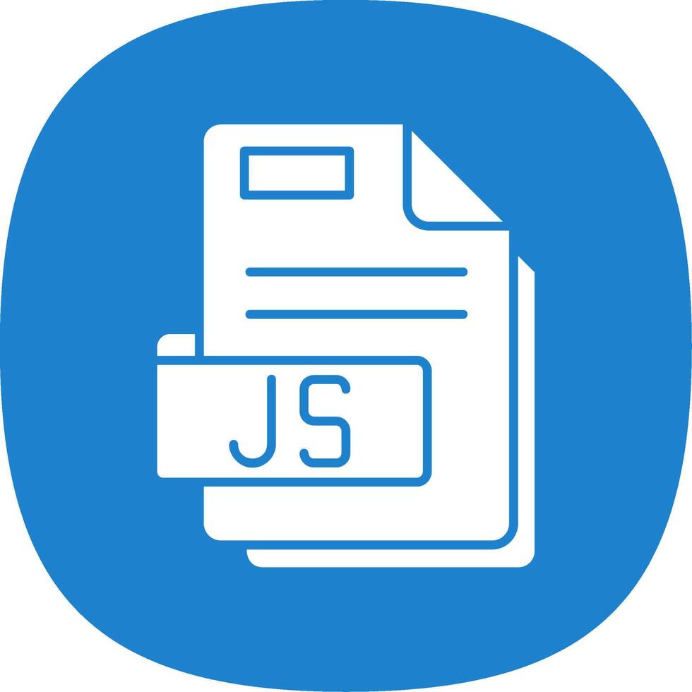 Js Glyph Curve Icon vector