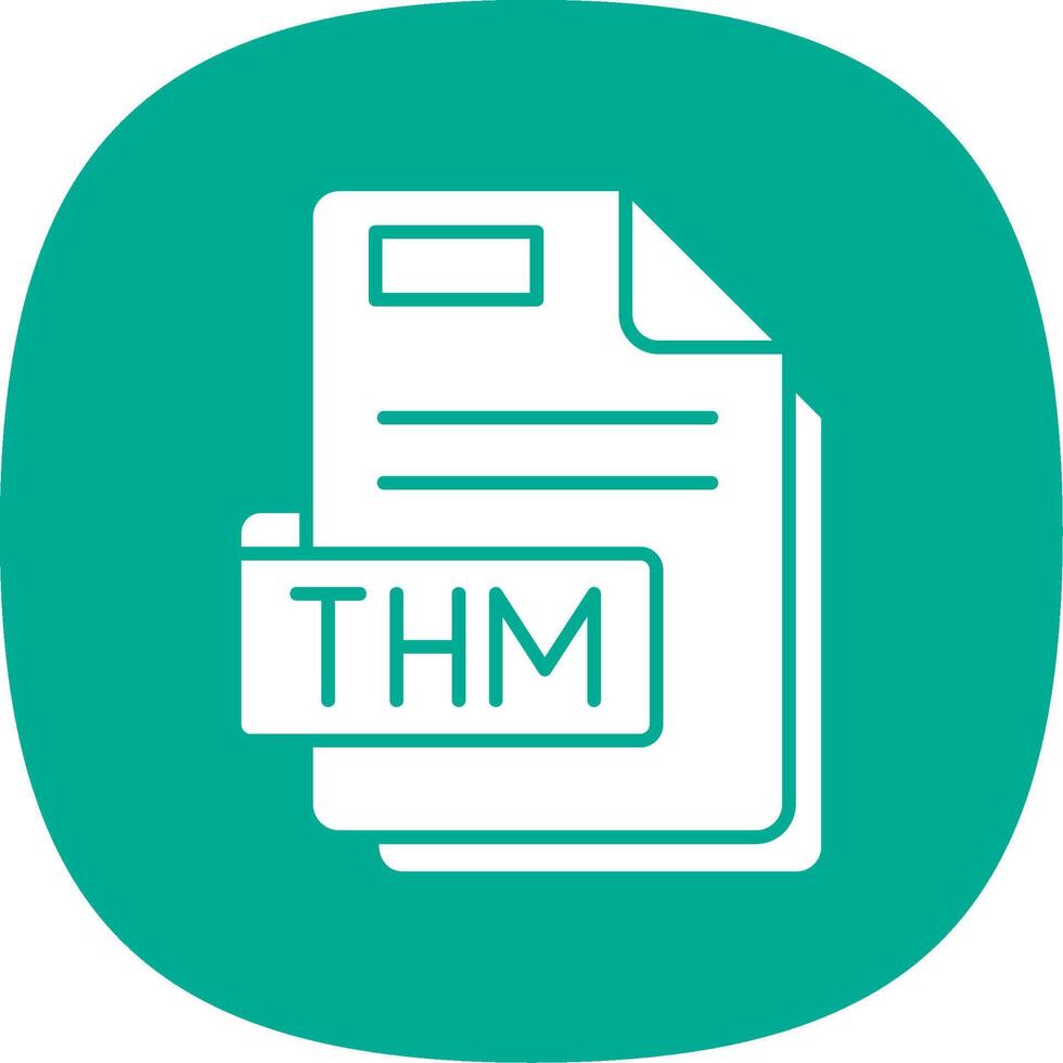 Thm Glyph Curve Icon vector