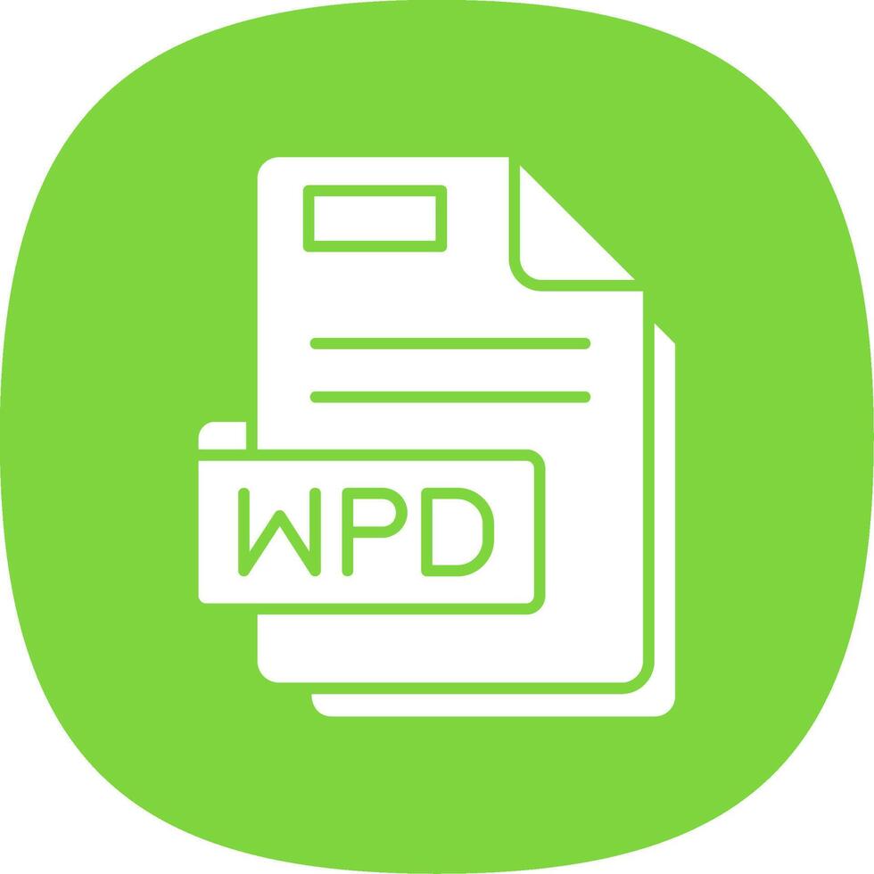 Wpd Glyph Curve Icon vector
