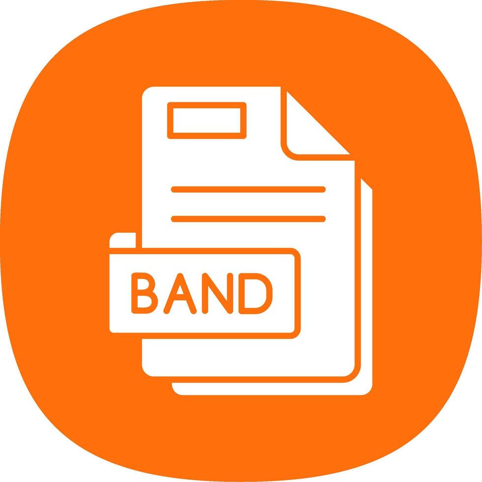 Band Glyph Curve Icon vector