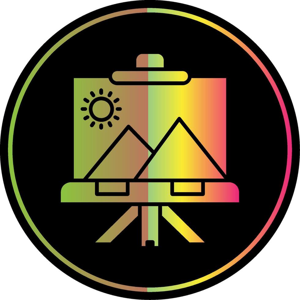 Canvas Glyph Due Color Icon vector